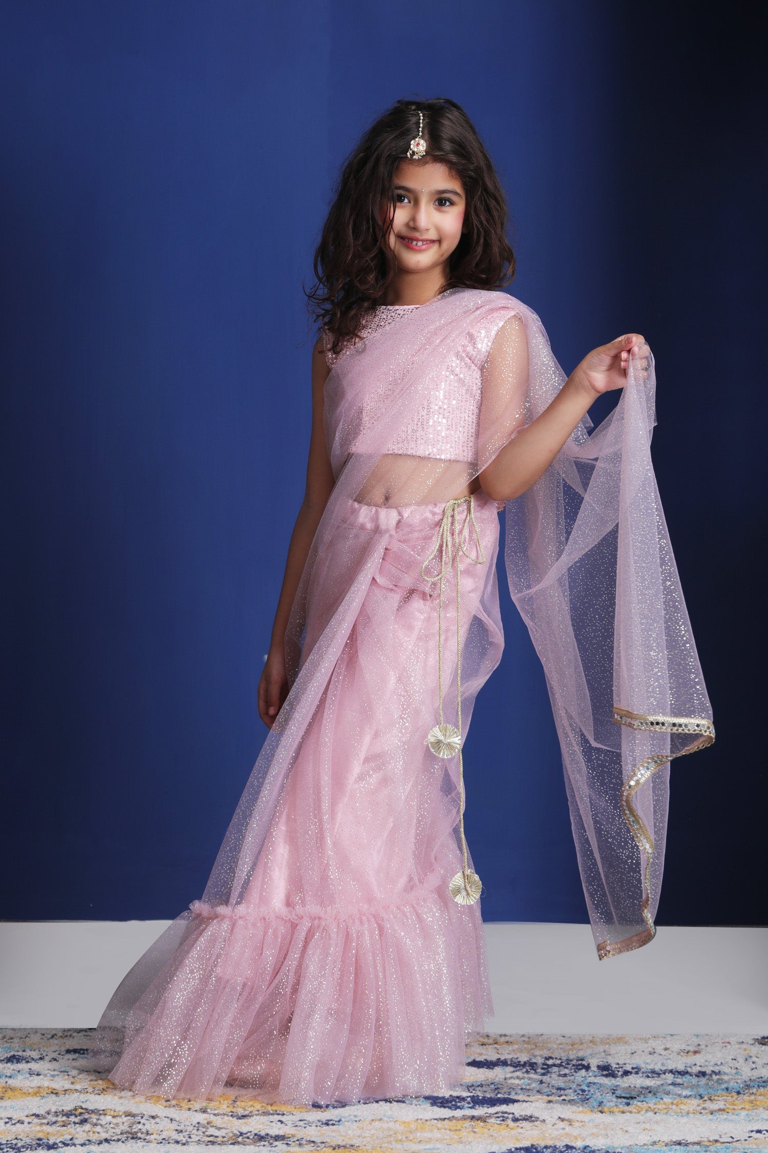 Rose Adaa Pre Stiched Saare