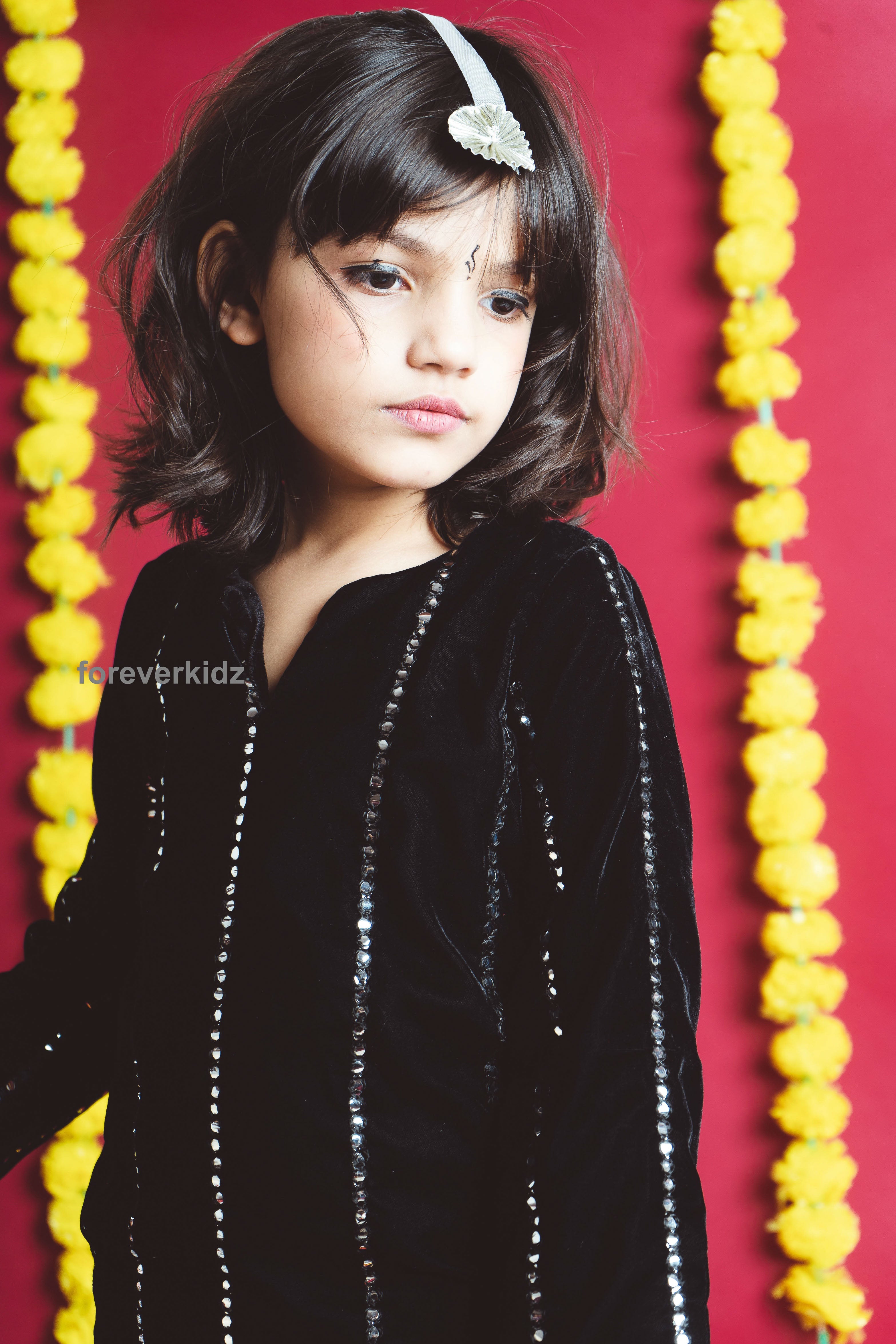 Twinkling Black Velvet Suit