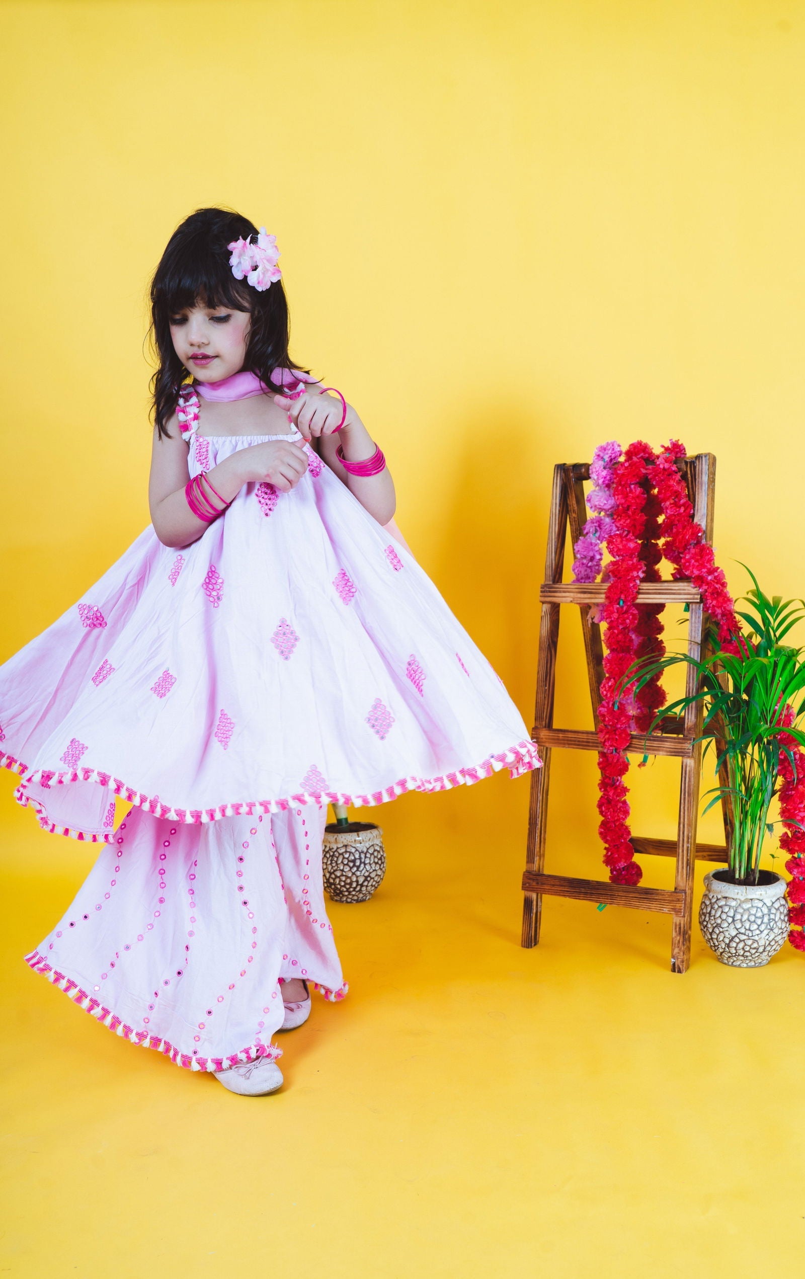 Blushing Gulab Palazzo set