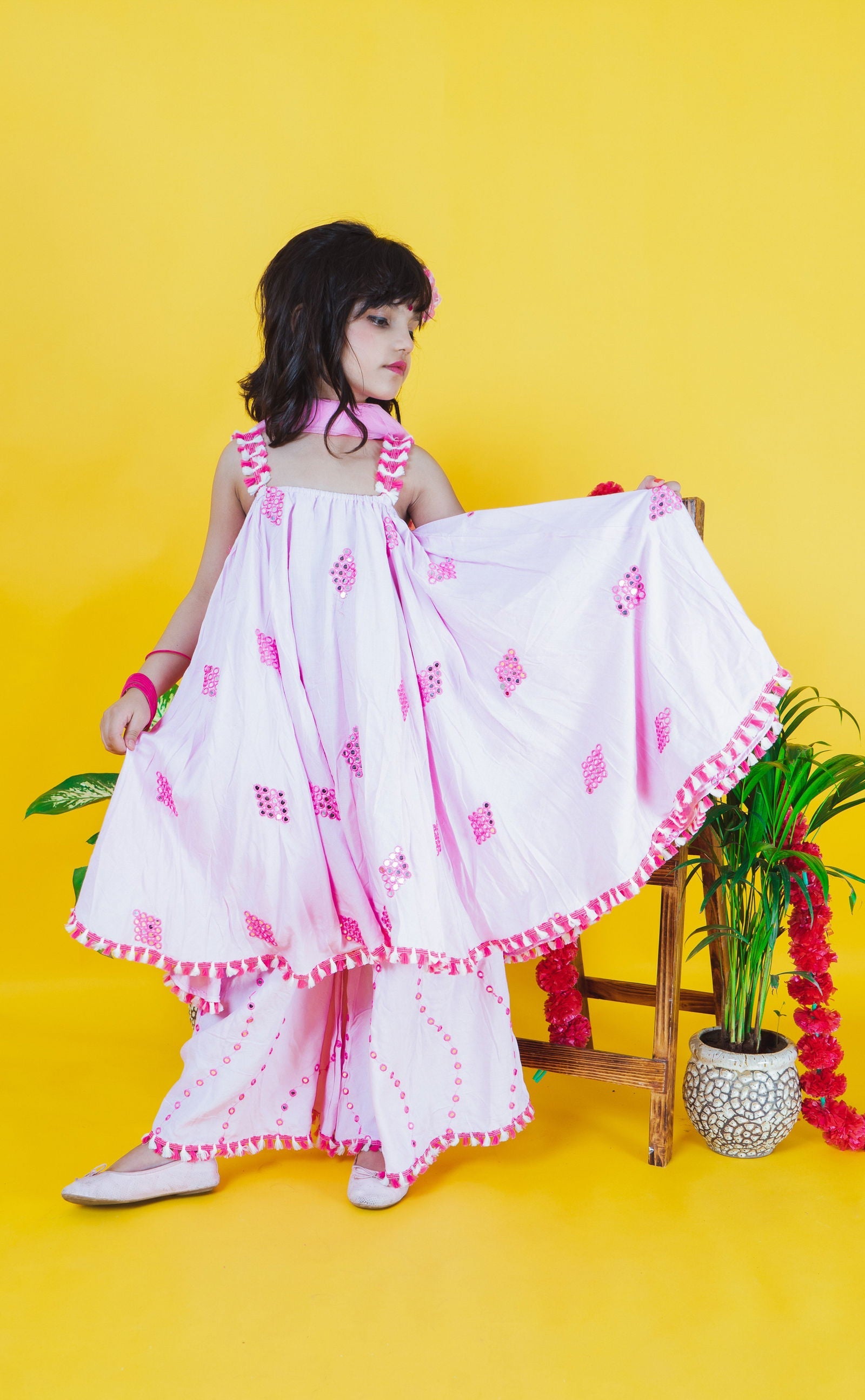 Blushing Gulab Palazzo set