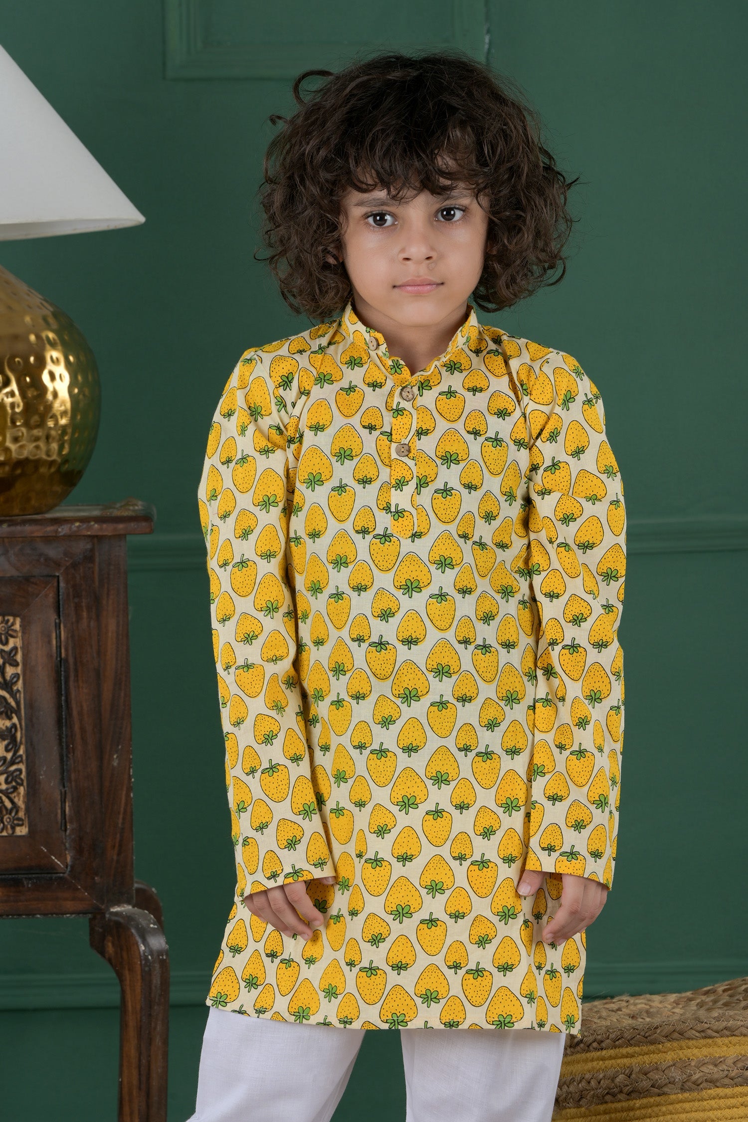 Junior Berry Delight Kurta Set