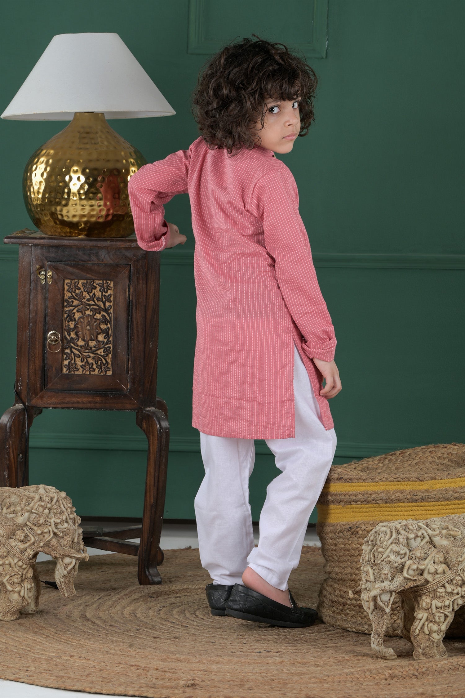 Junior Rosewood Kurta Set