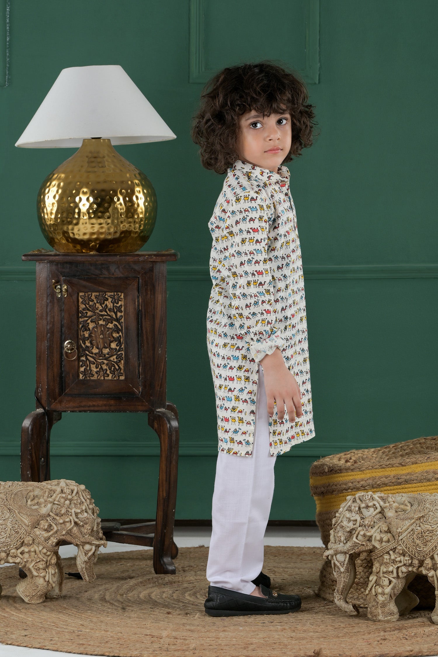 Junior Safari Kurta Set