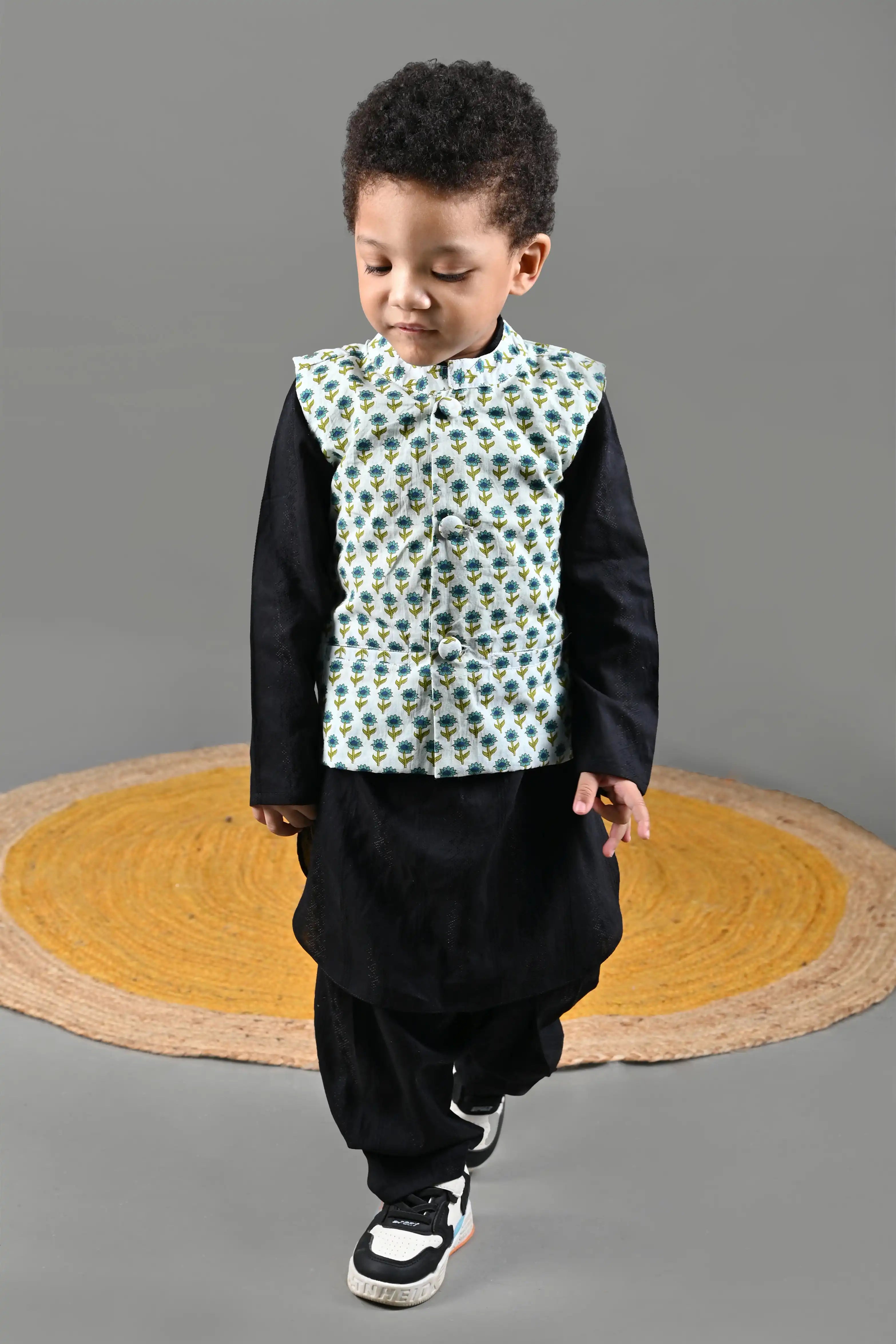 Little Royals Kurta Set With Jacket