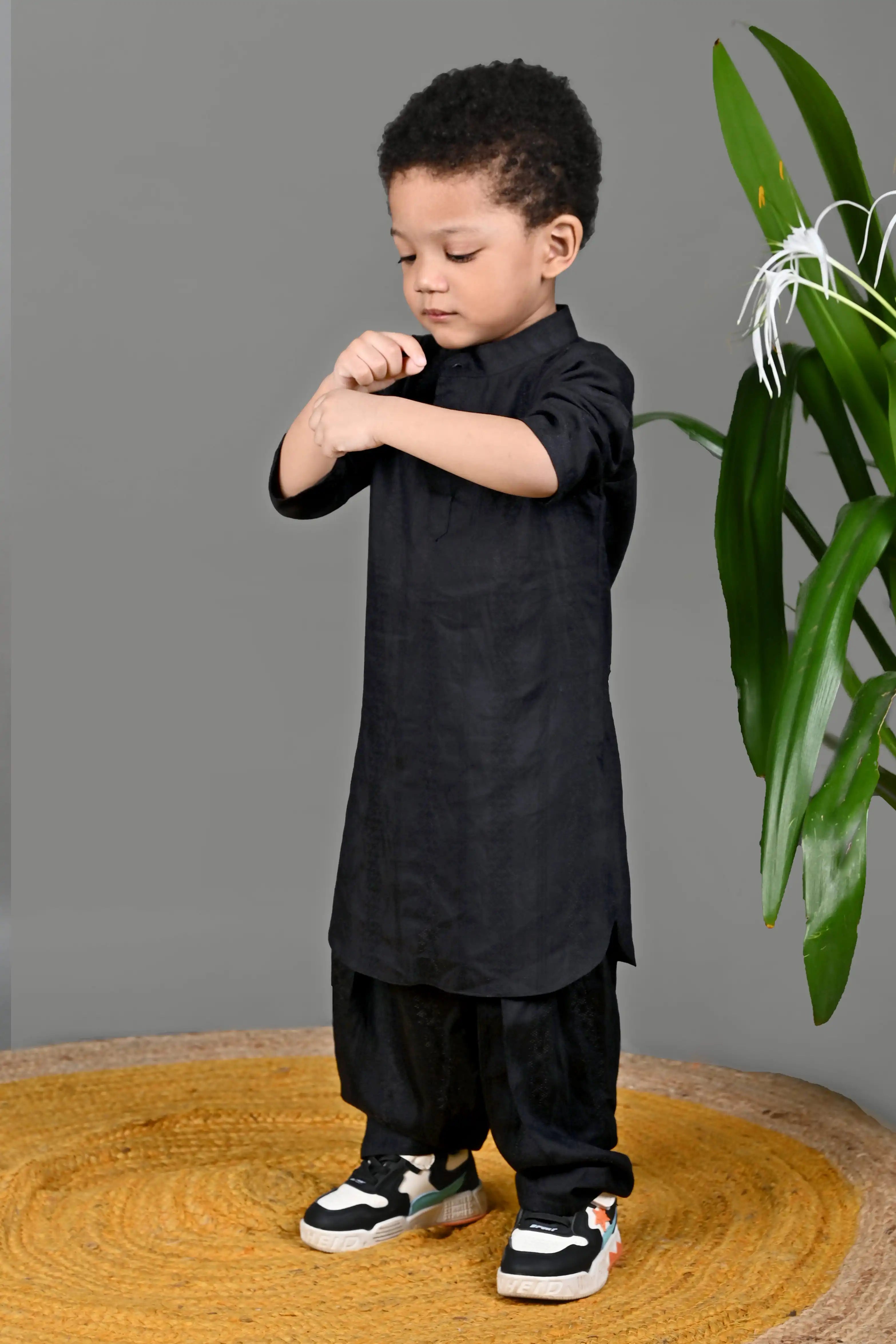 Little Royals Kurta Set With Jacket